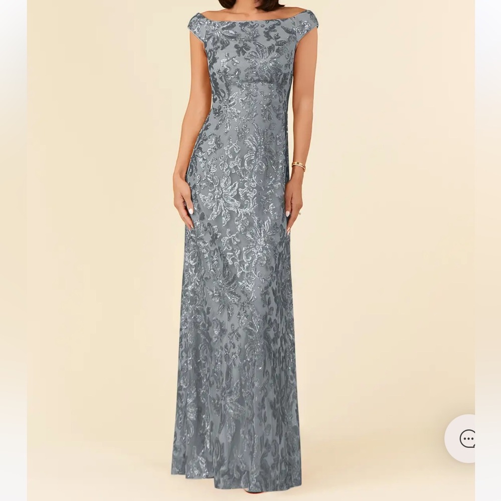 Azazie Sequin Floral Dress